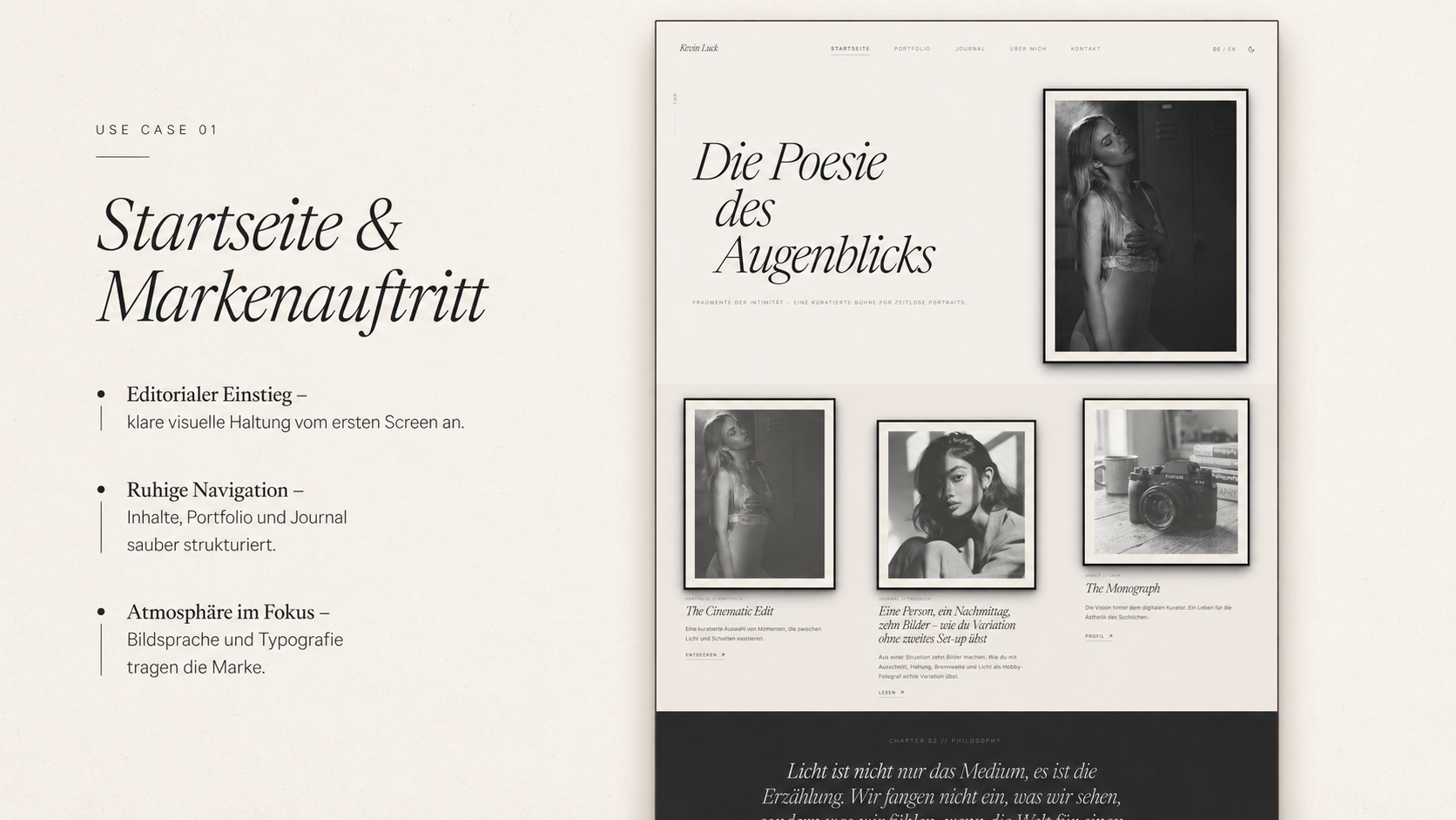 Fotoseite – Portfolio & Plattform