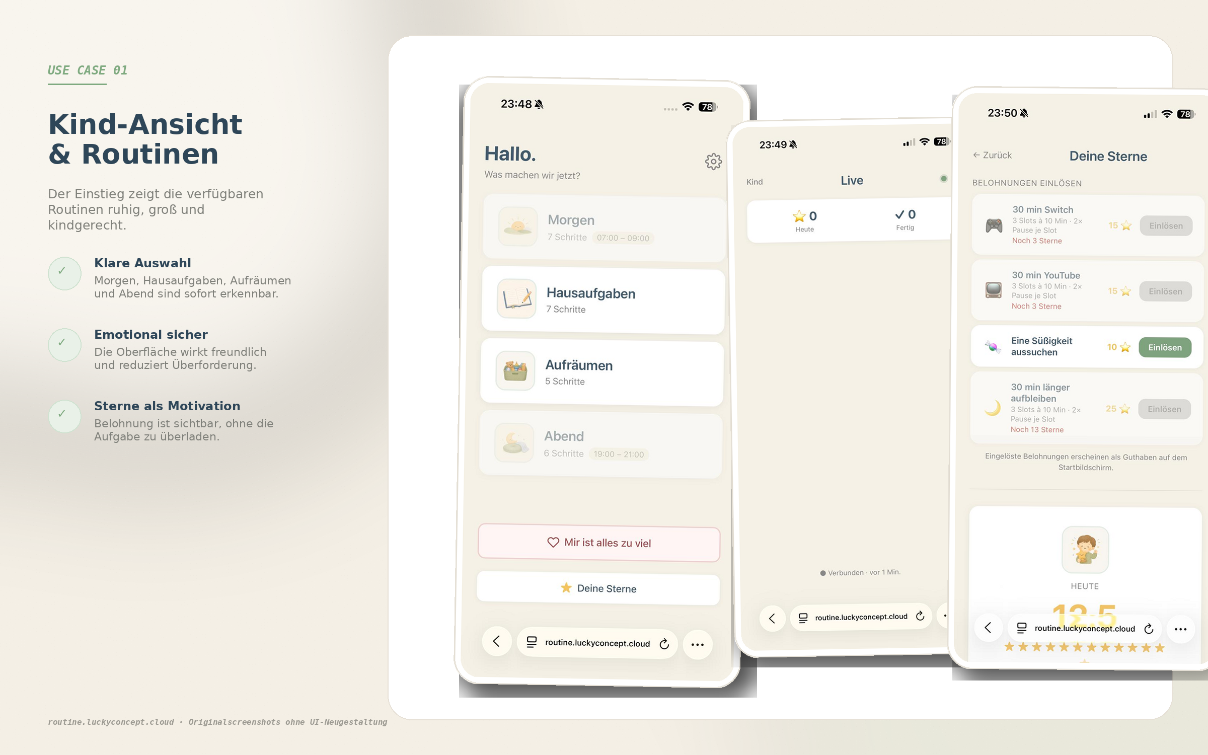 Kleine Schritte – Children's Routine App with Cloud Sync